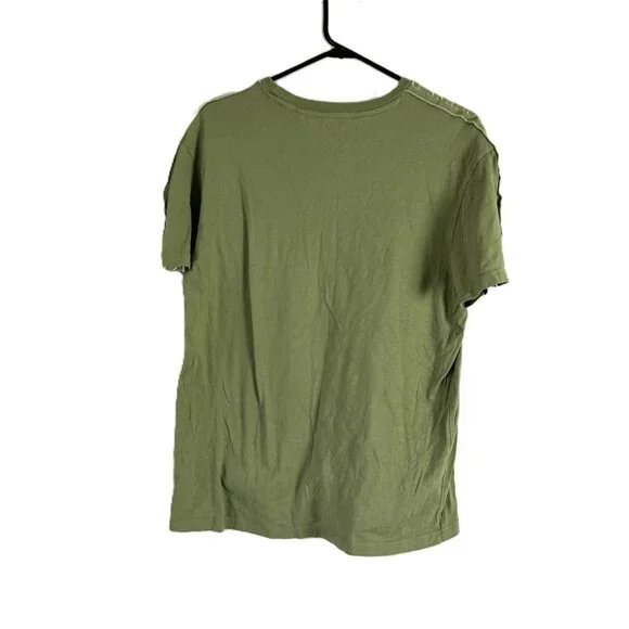 Guess LA T Shirt Green Logo on sleeve Men's L - Picture 4 of 5